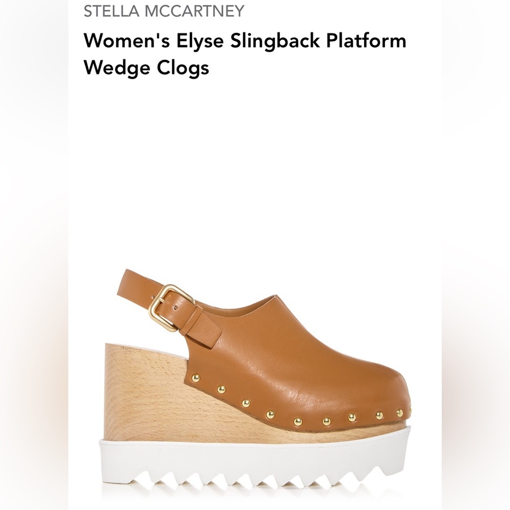 Stella McCartney Buckled slingback strap platform.